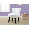 Monarch Specialties Juvenile Chair, Accent, Kids, Upholstered, Pu Leather Look, White, Contemporary, Modern I 8155